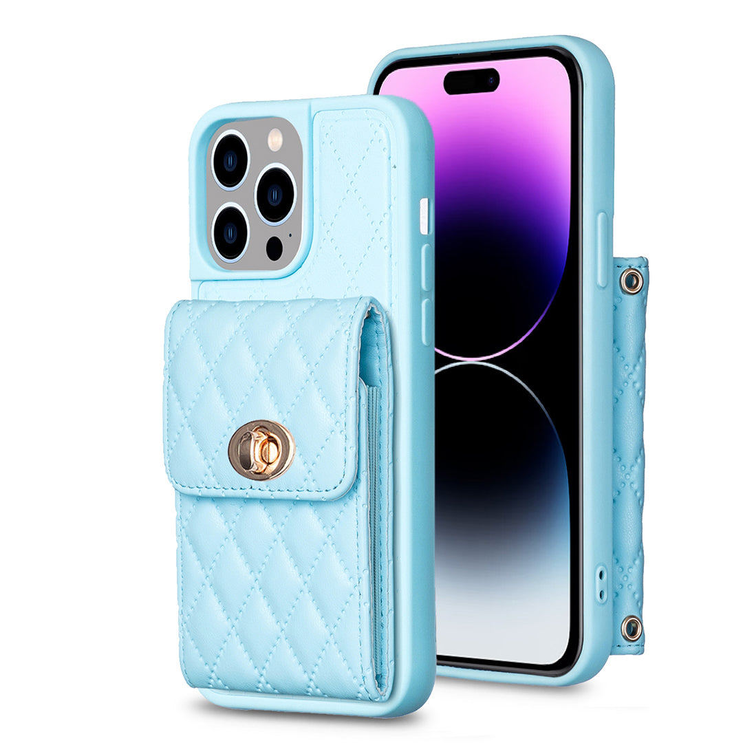 BF20-Style PU Leather TPU Shell for iPhone 14 Pro Max Shockproof Phone Case with Card Holder Strap BF20-Style PU Leather TPU Shell for iPhone 14 Pro Max Shockproof Phone Case with Card Holder Strap